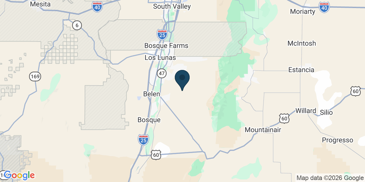 Map showing Valencia County, NM