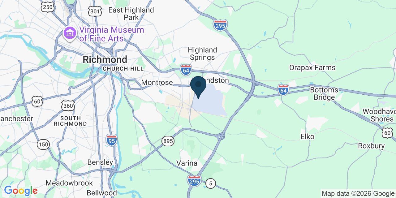 Map showing Henrico, Henrico County, VA