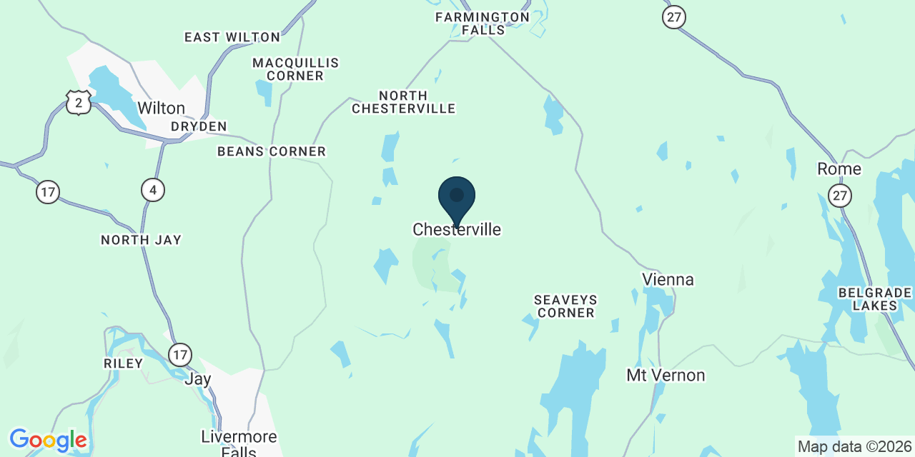 Map showing Chesterville, Franklin County, ME