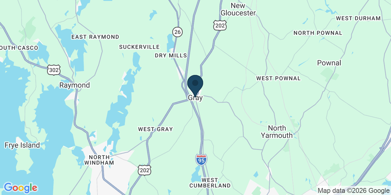 Map showing Gray, Cumberland County, ME