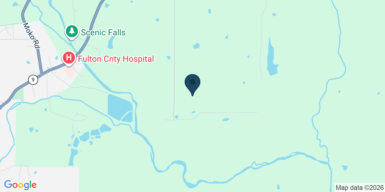 Map showing Fulton County, AR