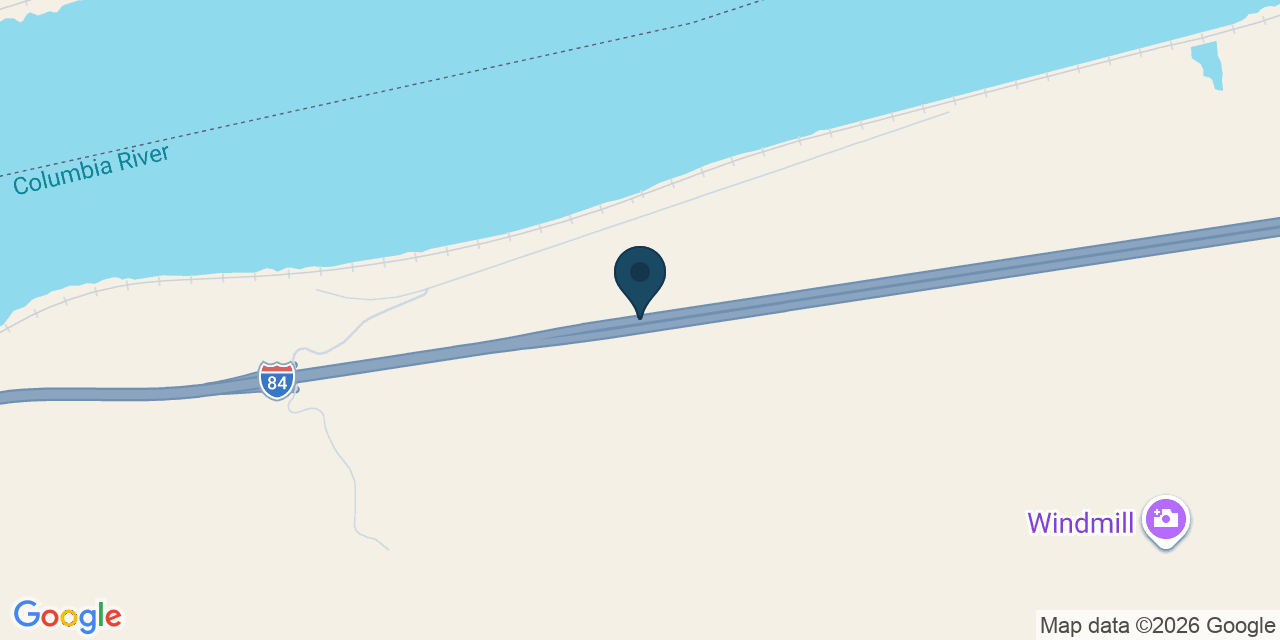 Map showing Arlington, Gilliam County, OR