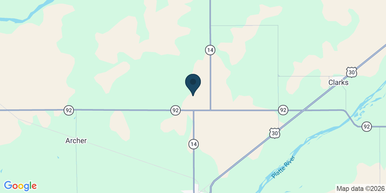 Map showing Lincoln, Merrick County, NE