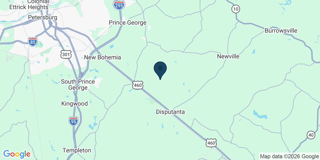 Map showing Prince George, Prince George County, VA