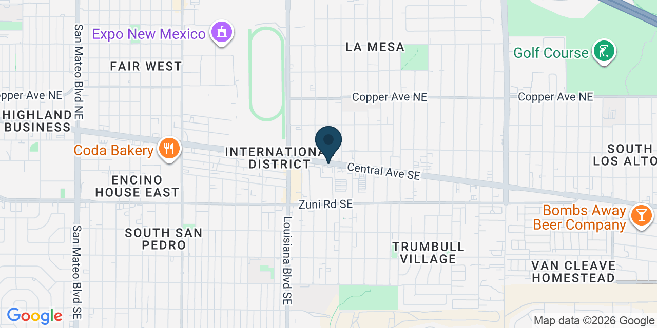 Map showing Albuquerque, Bernalillo County, NM