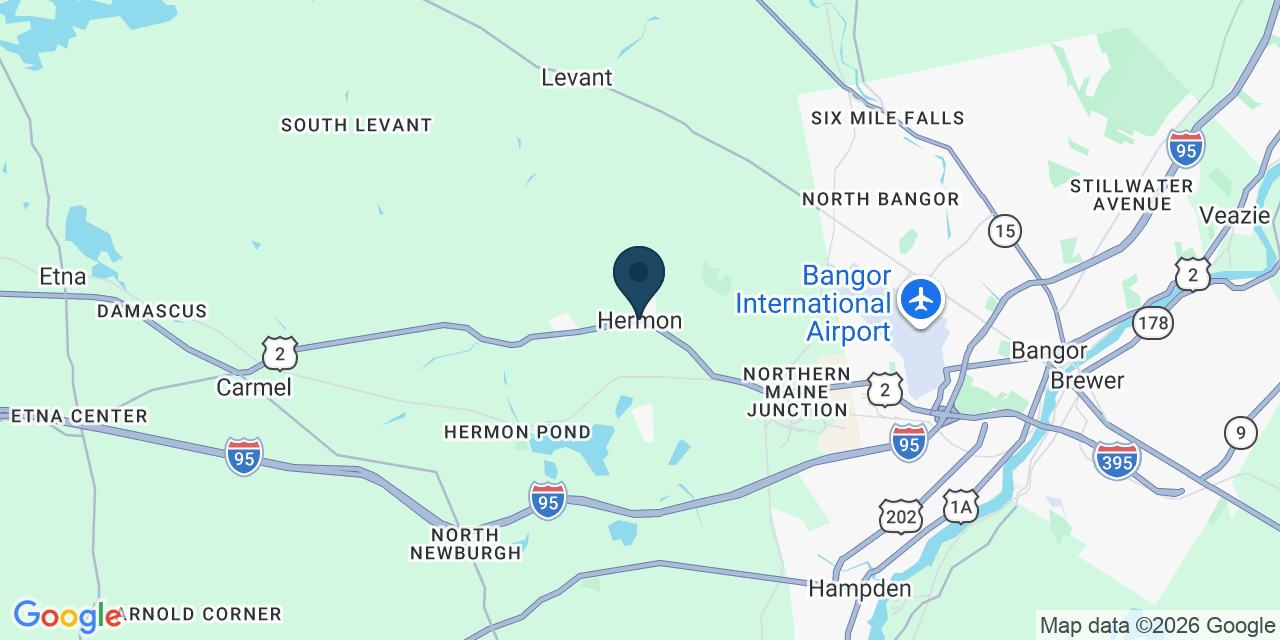 Map showing Hermon, Penobscot County, ME