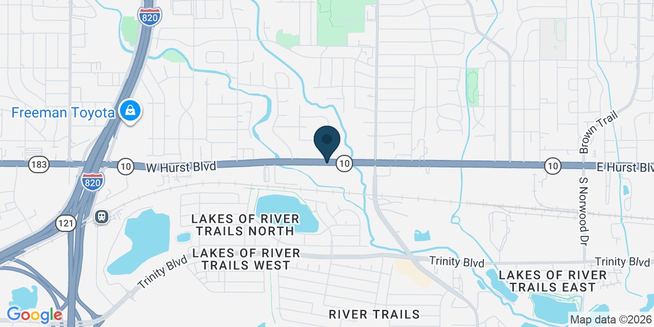 Map showing Hurst, Tarrant County, TX