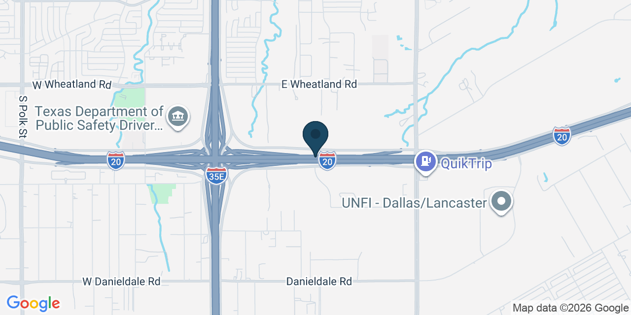 Map showing Dallas, Dallas County, TX
