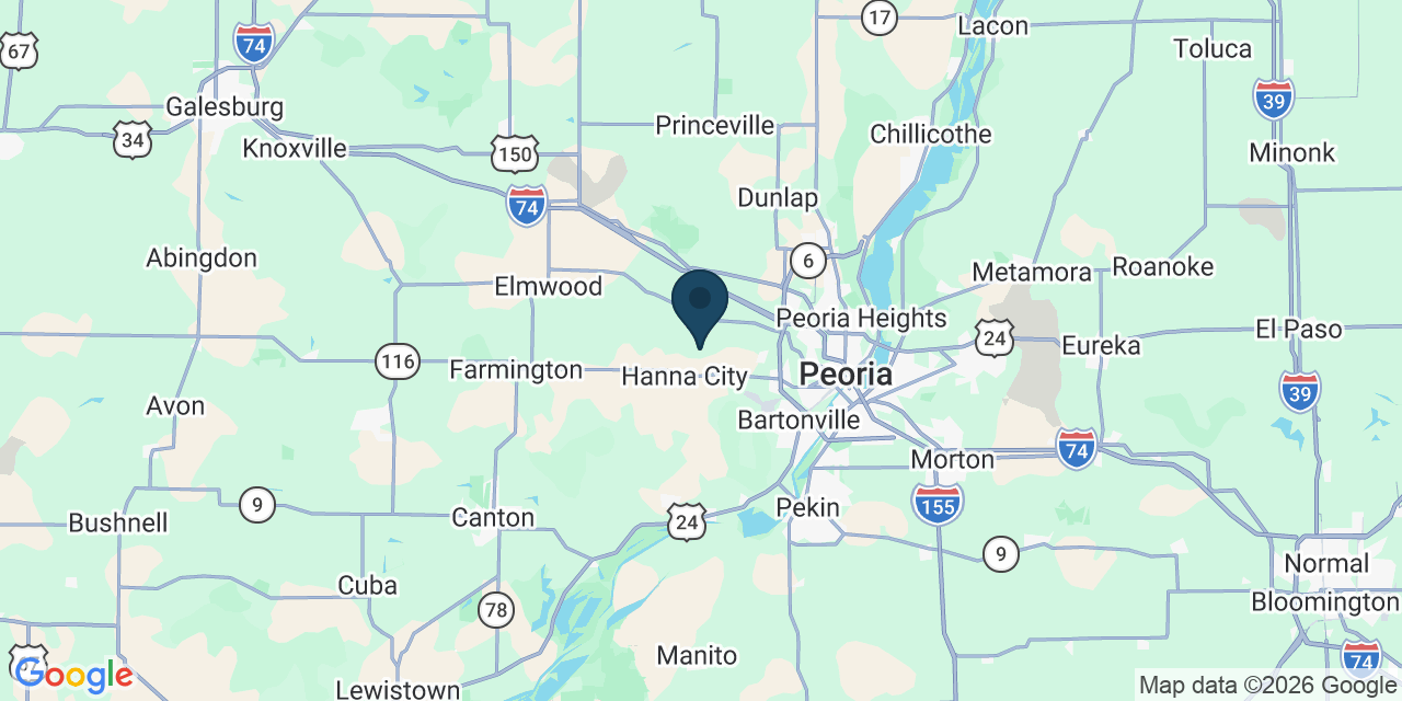 Map showing Peoria County, IL