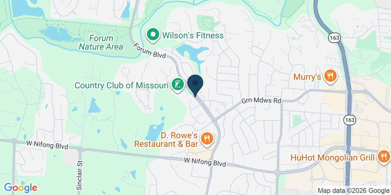 Map showing Columbia, Boone County, MO