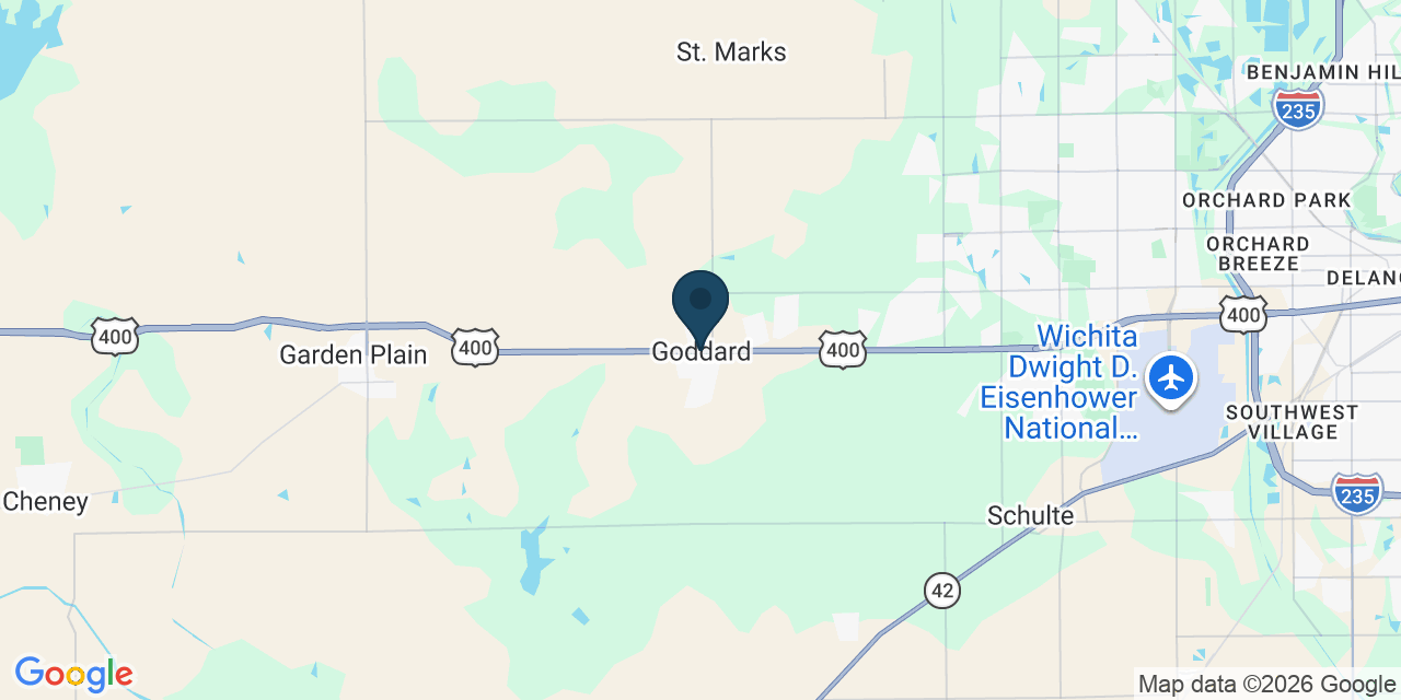Map showing Goddard, Sedgwick County, KS
