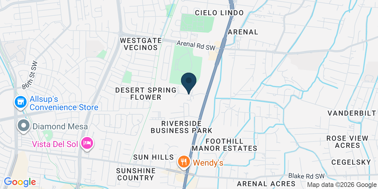 Map showing Albuquerque, Bernalillo County, NM