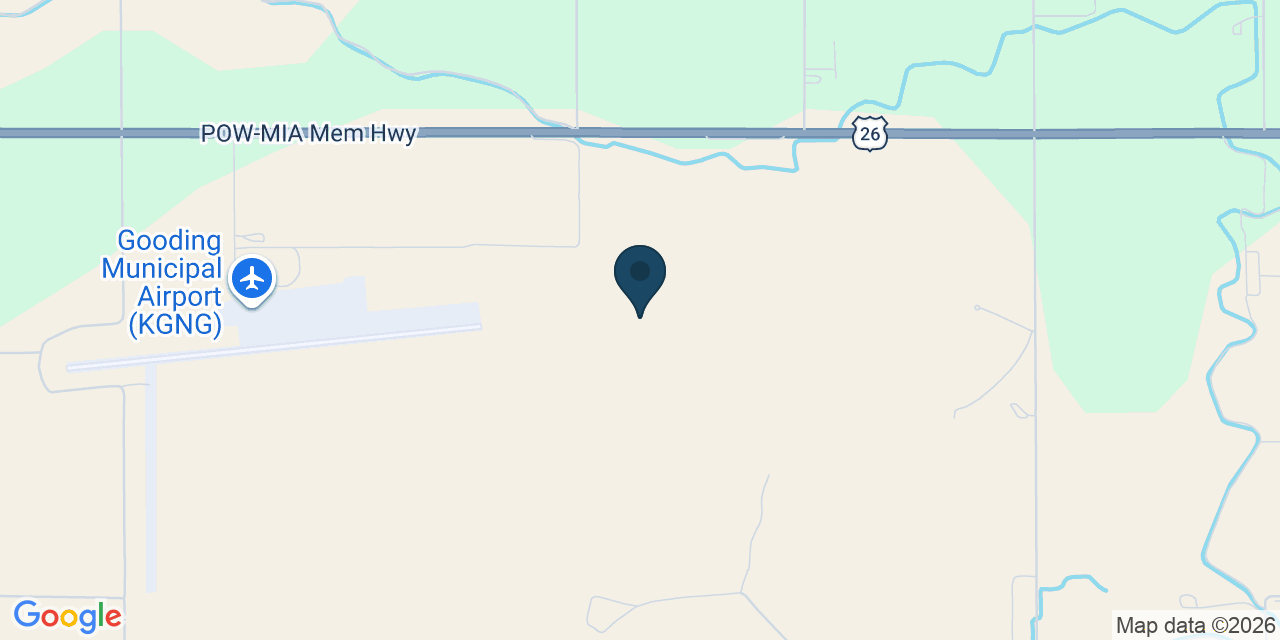Map showing Jerome, Gooding County, ID
