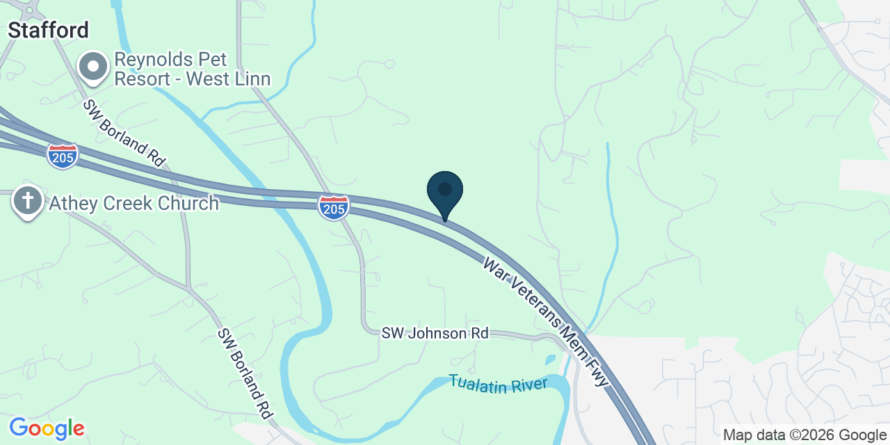 Map showing Oregon City, Clackamas County, OR