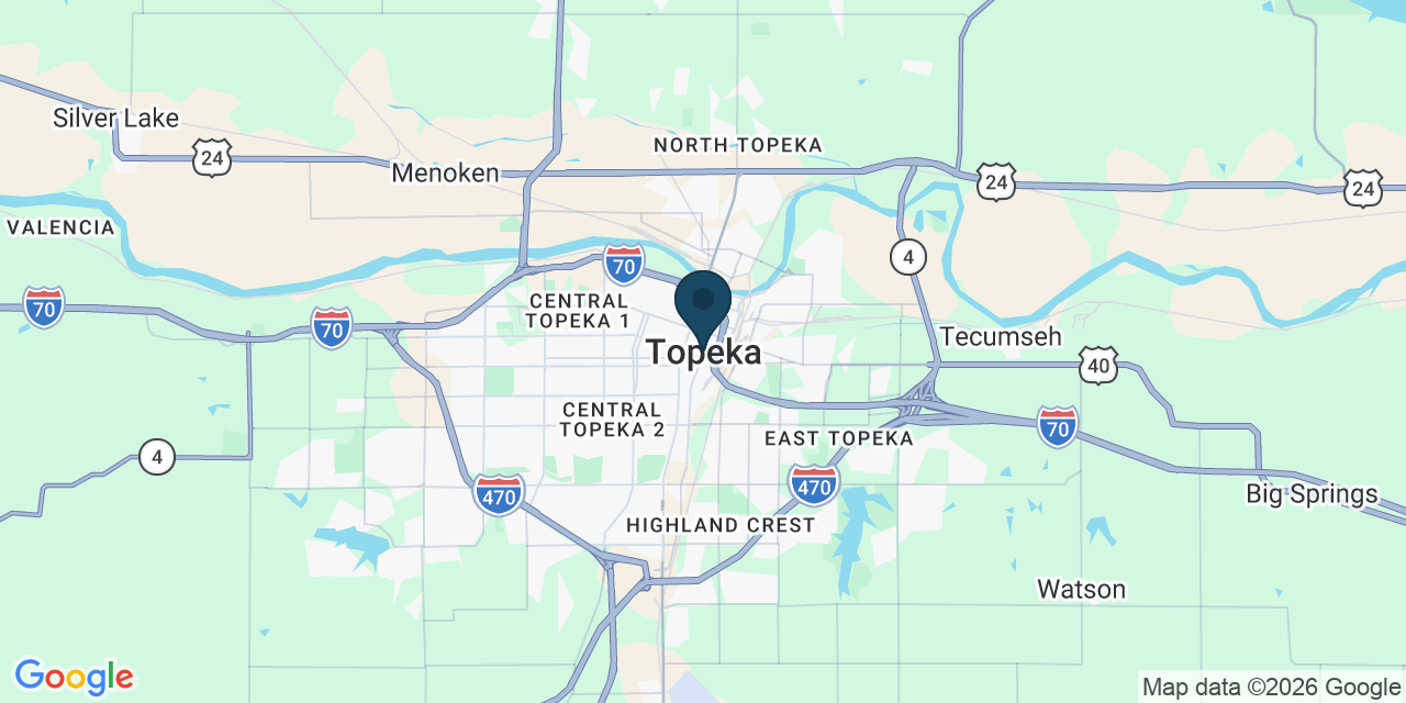 Map showing Topeka, Shawnee County, KS