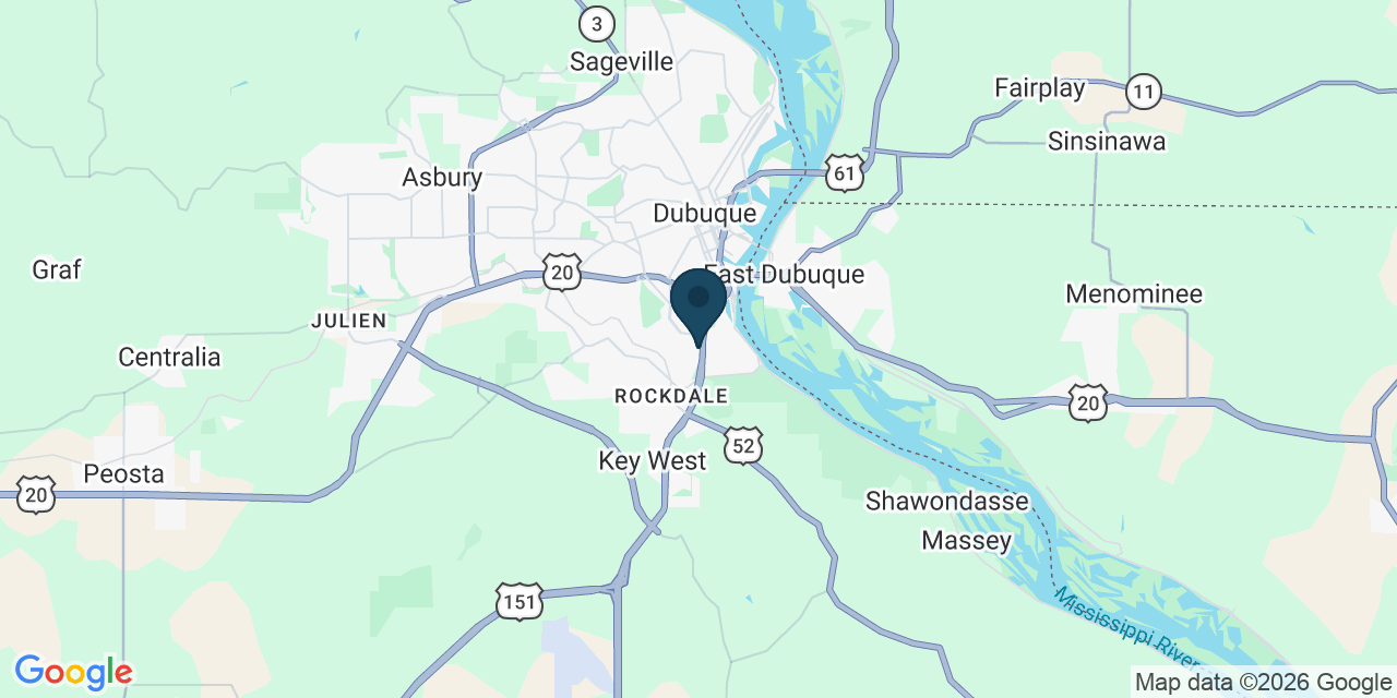Map showing Conrad, Dubuque County, IA