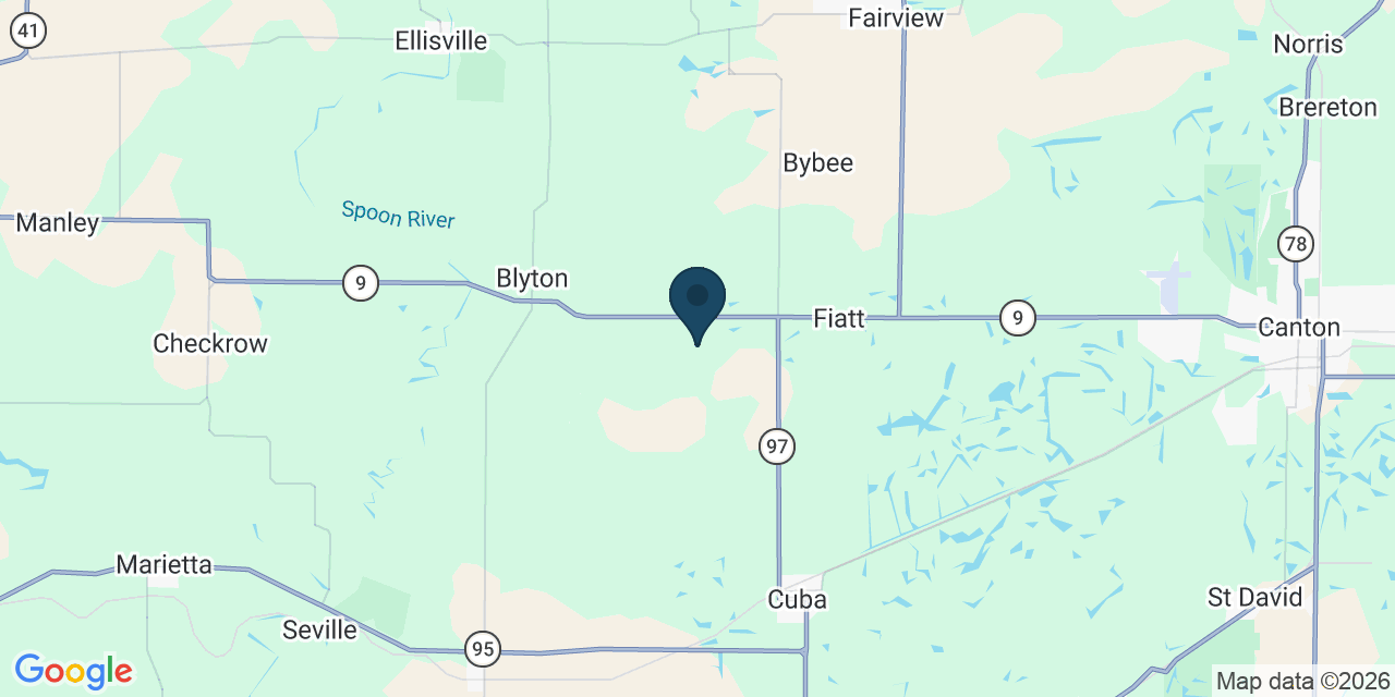 Map showing Glasford, Fulton County, IL