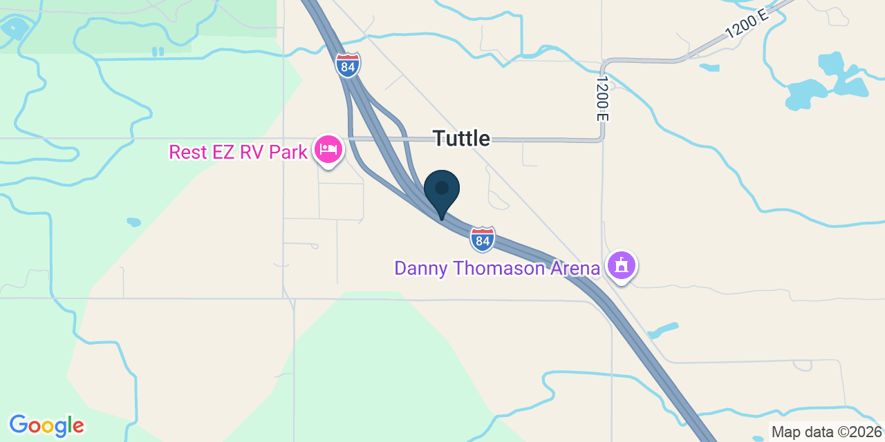 Map showing Wendell, Gooding County, ID