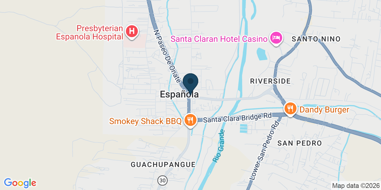 Map showing Santa Fe, Santa Fe County, NM