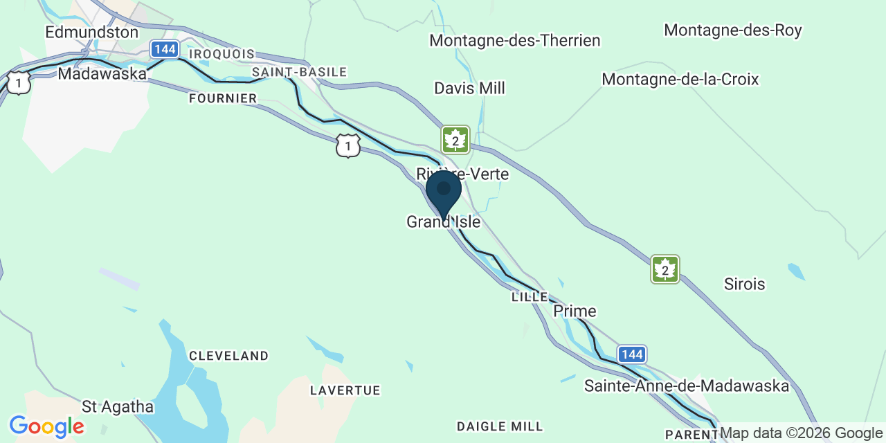 Map showing Grand Isle, Aroostook County, ME