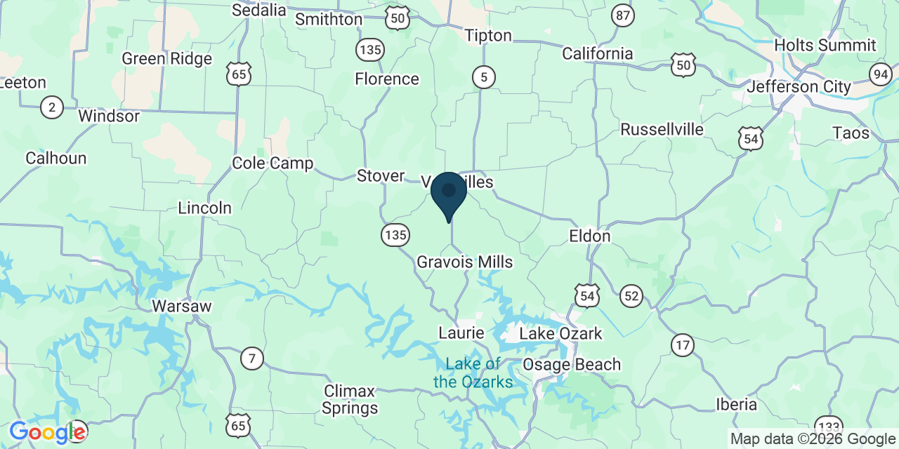 Map showing Morgan County, MO