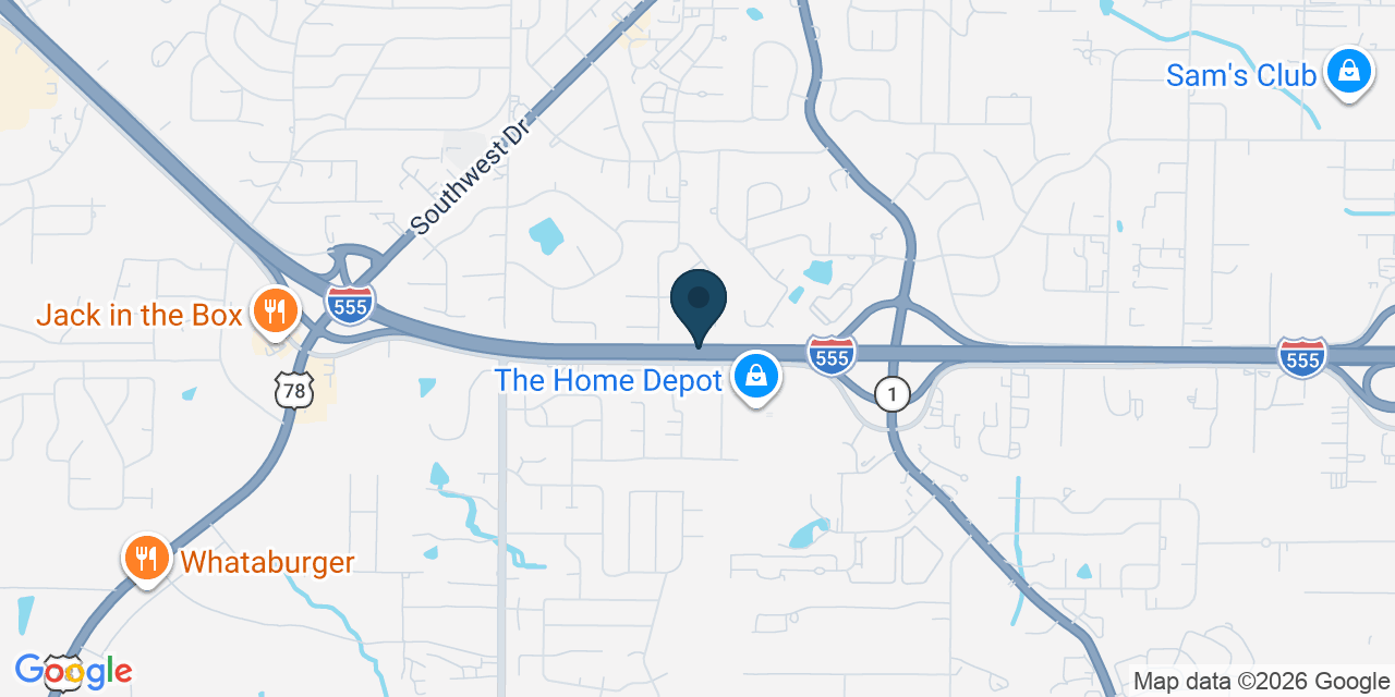 Map showing Brookland, Craighead County, AR