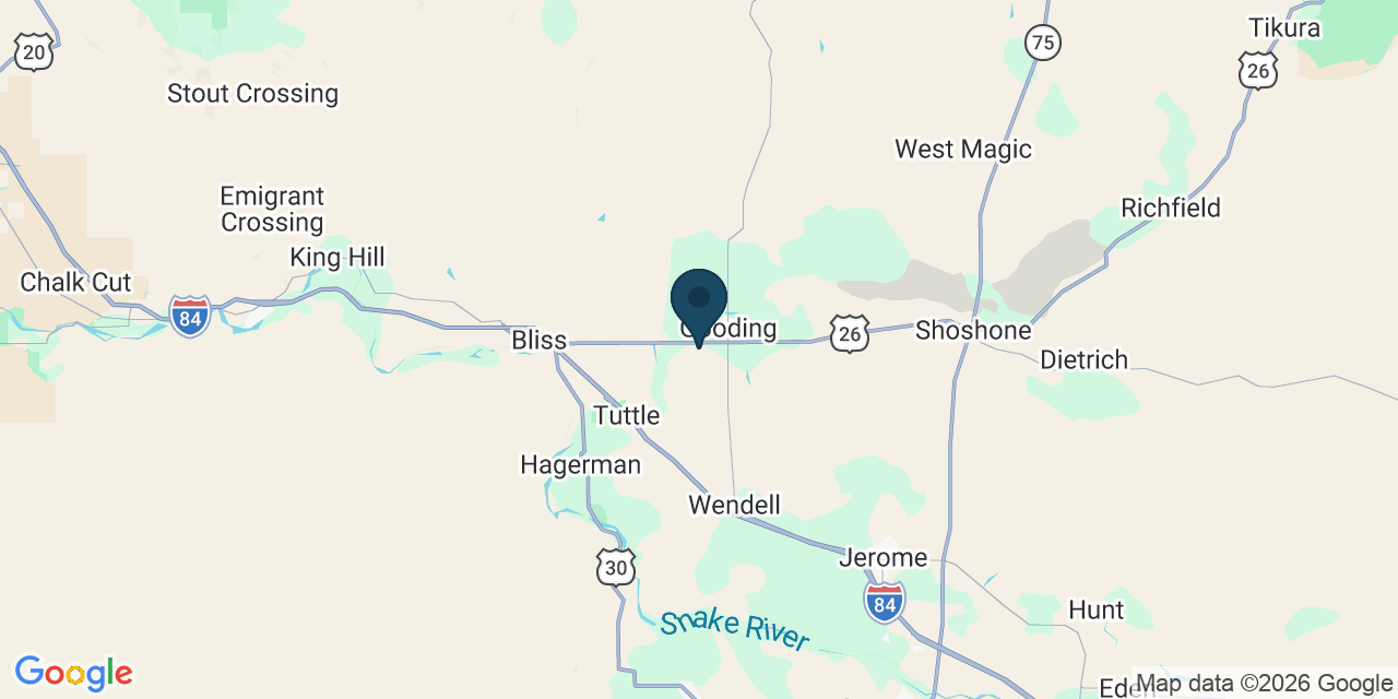 Map showing Gooding County, ID