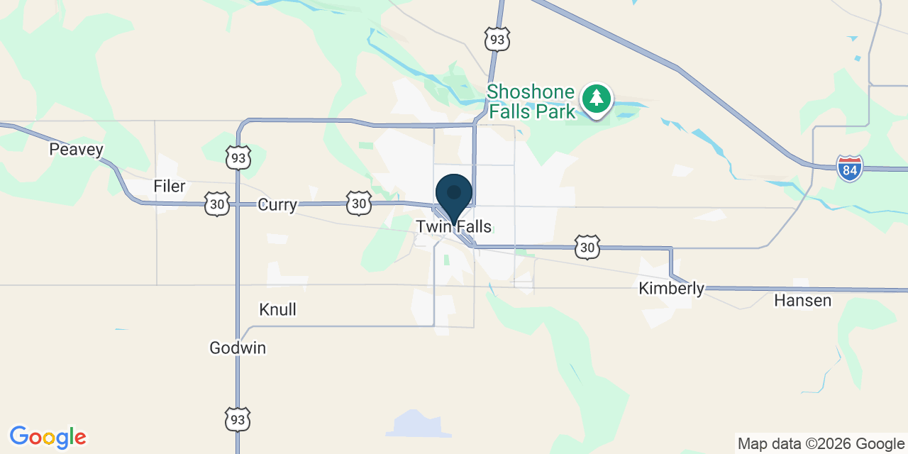 Map showing Twin Falls, Twin Falls County, ID