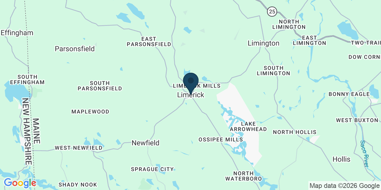 Map showing Limerick, York County, ME