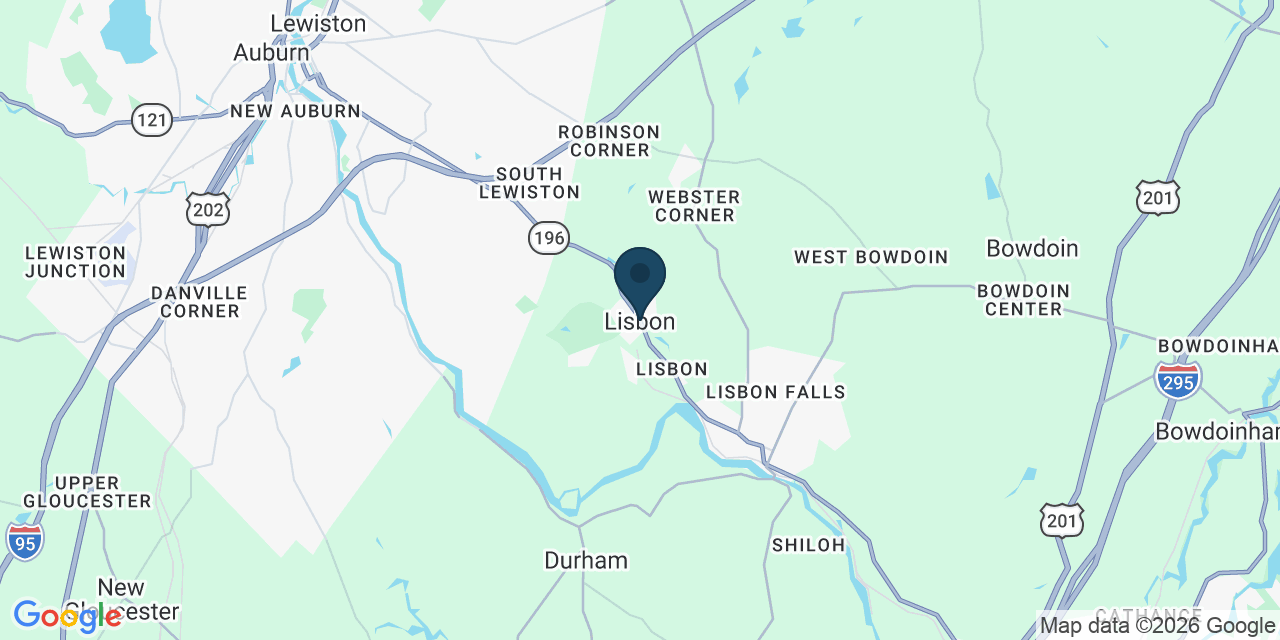 Map showing Lisbon, Androscoggin County, ME