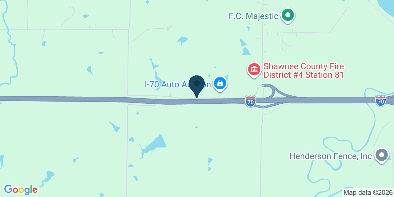 Map showing Tecumseh, Shawnee County, KS