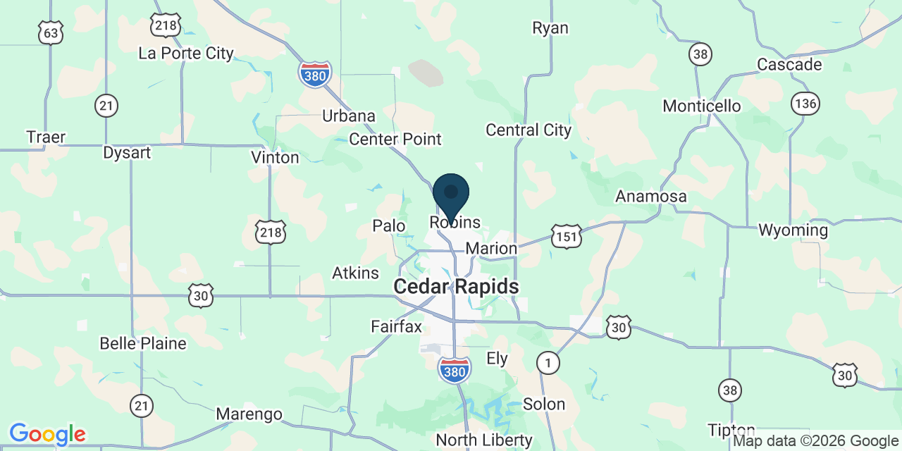Map showing Linn County, IA