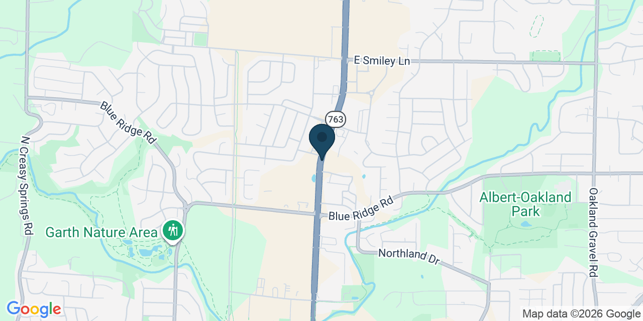 Map showing Columbia, Boone County, MO