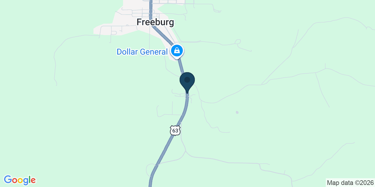 Map showing Osage County, MO