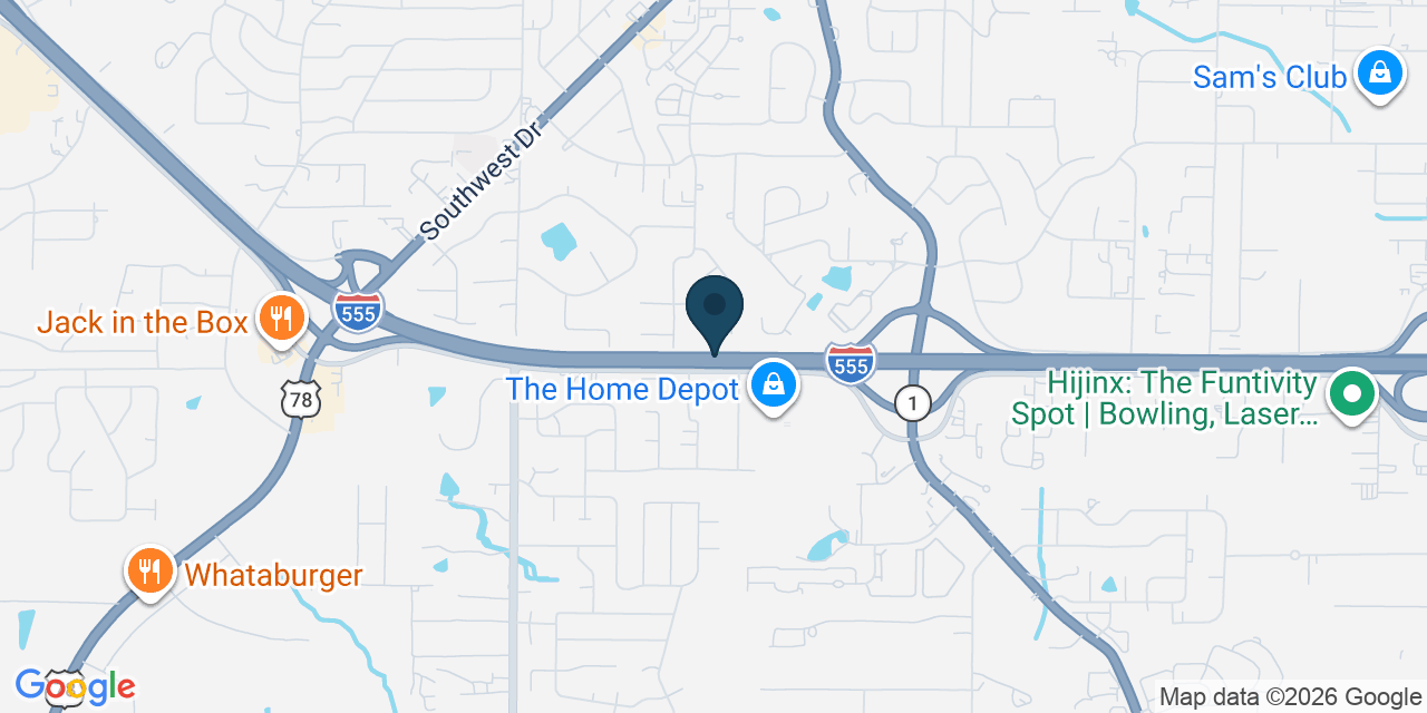 Map showing Brookland, Craighead County, AR