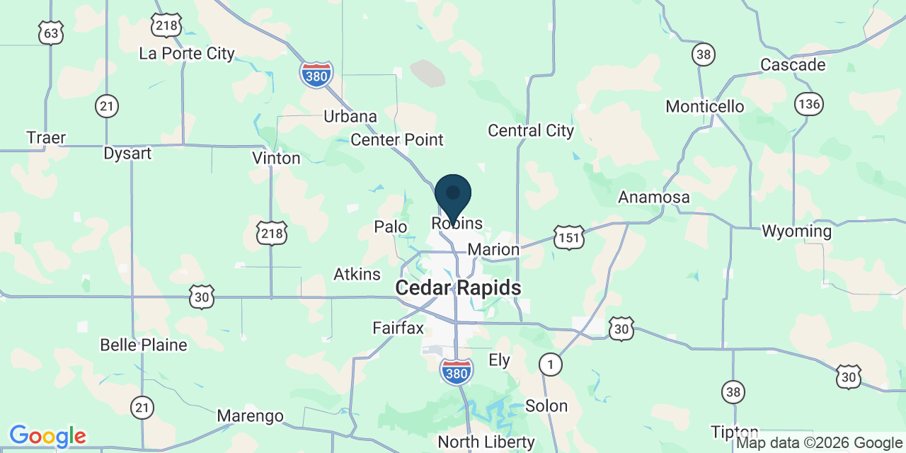 Map showing Linn County, IA
