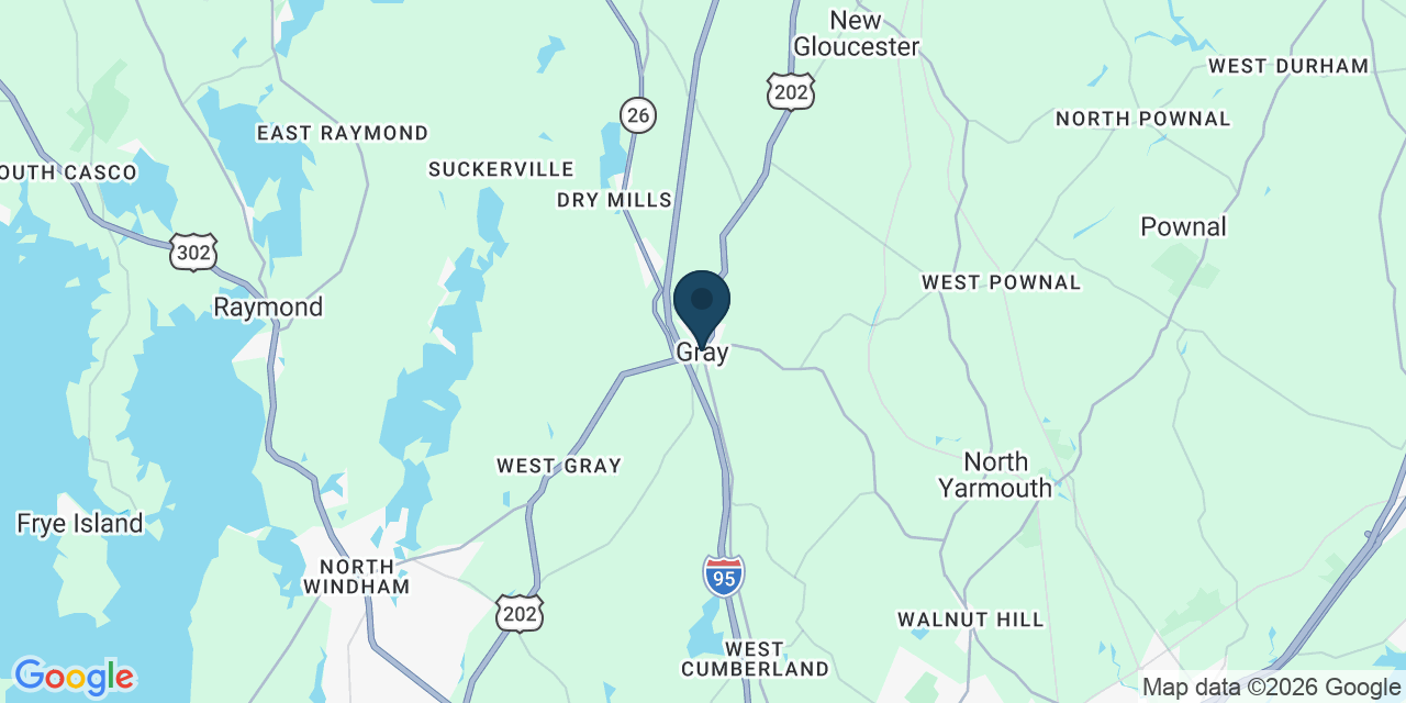 Map showing Gray, Cumberland County, ME