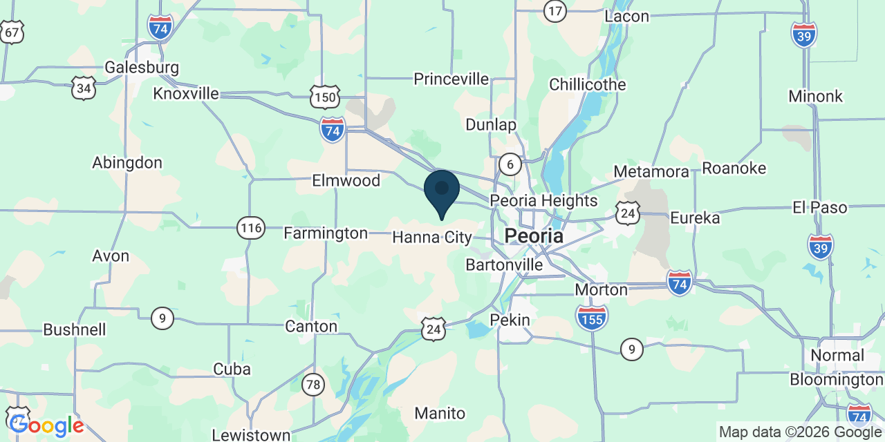Map showing Peoria County, IL