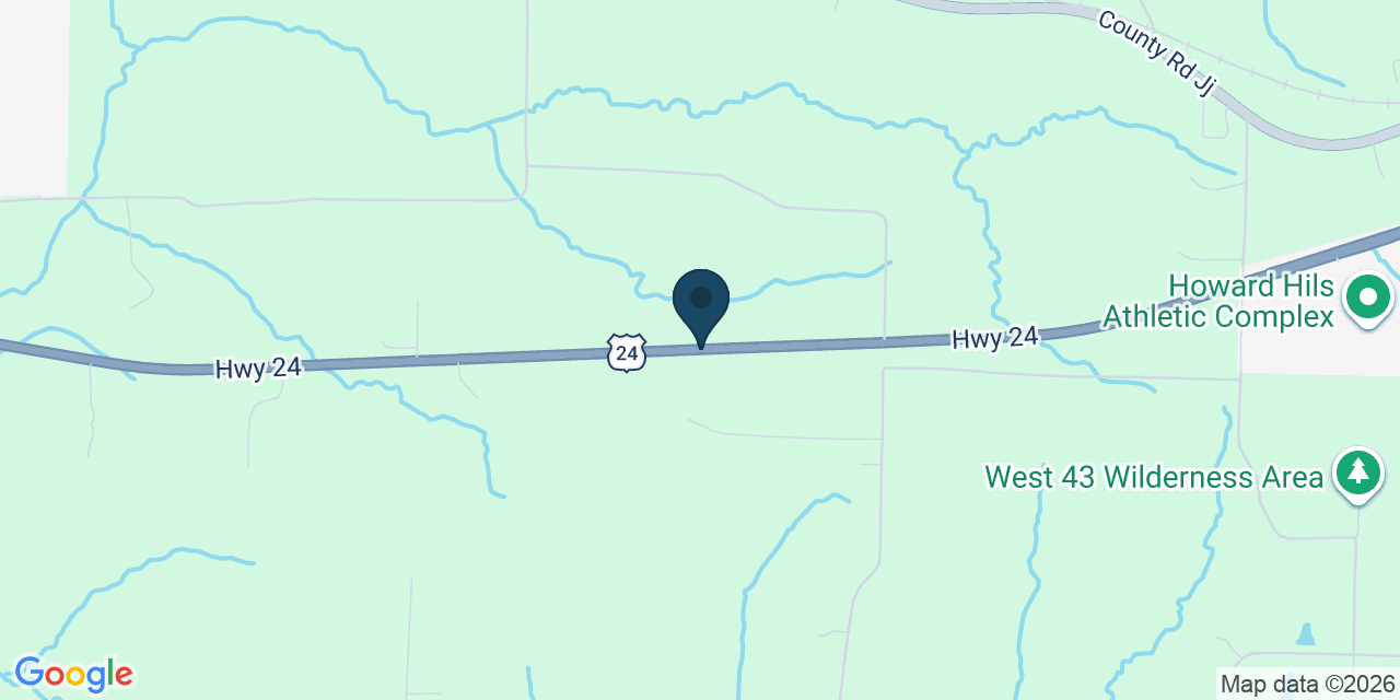 Map showing Moberly, Randolph County, MO