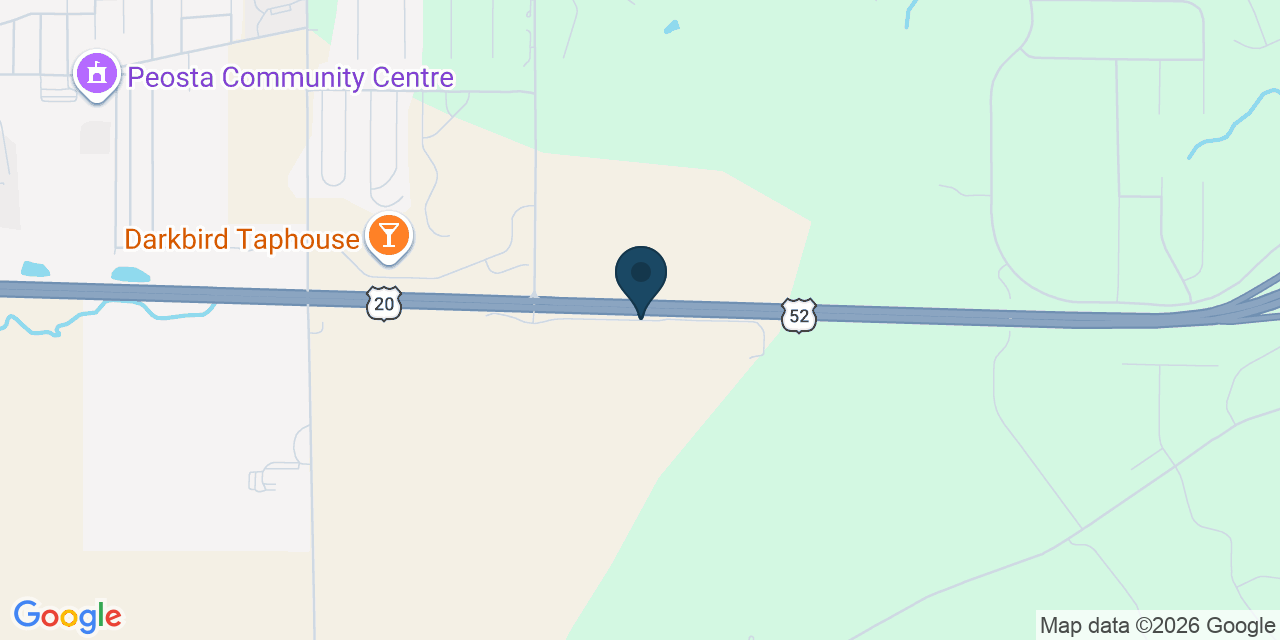 Map showing Peosta, Dubuque County, IA