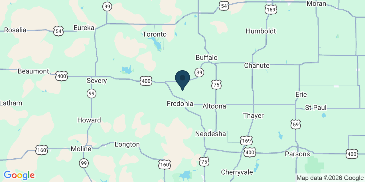 Map showing Wilson County, KS