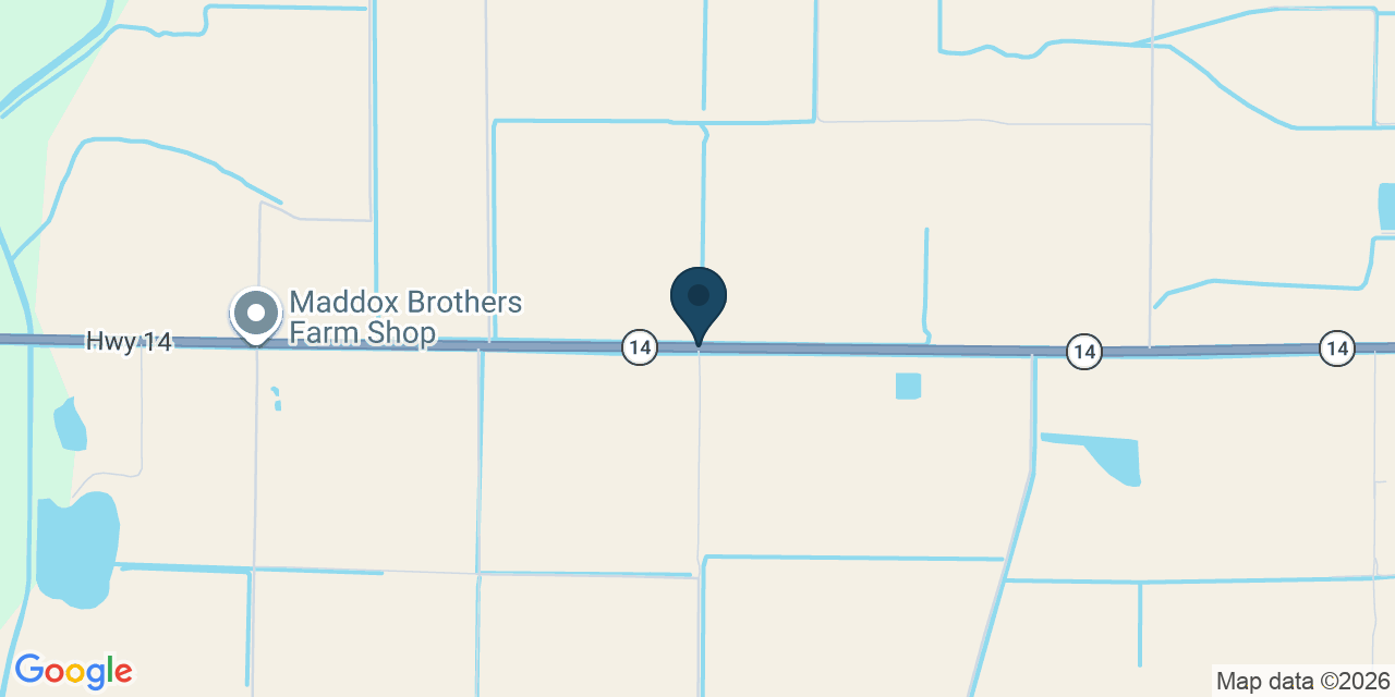 Map showing Harrisburg, Poinsett County, AR