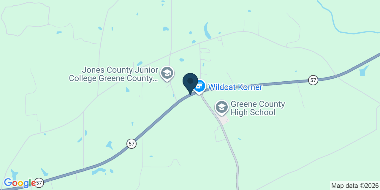 Map showing Greene County, MS