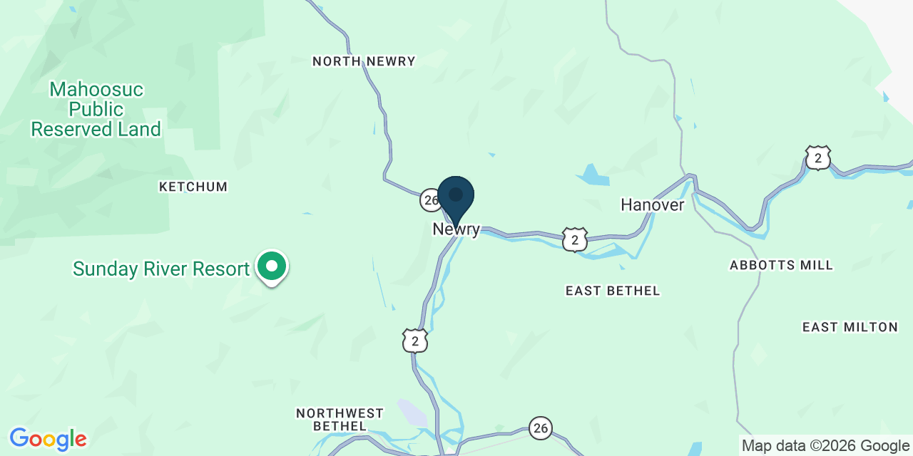 Map showing Newry, Oxford County, ME