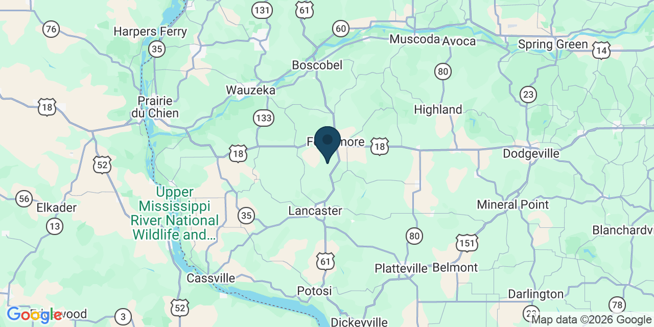 Map showing Grant County, WI