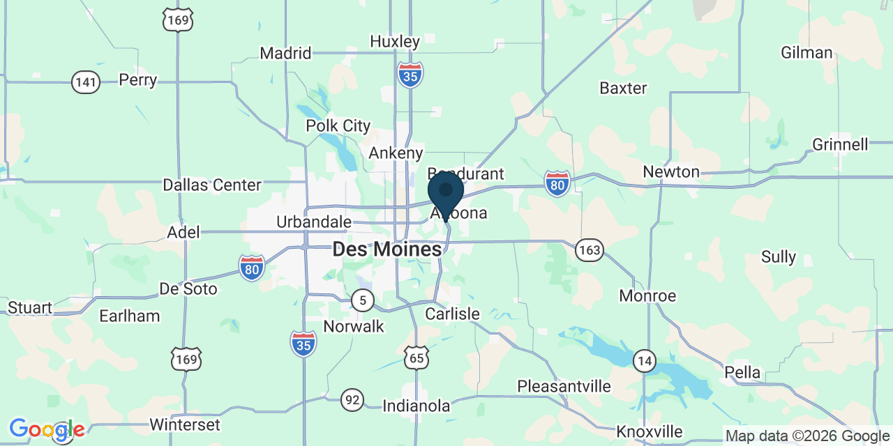 Map showing Polk County, IA