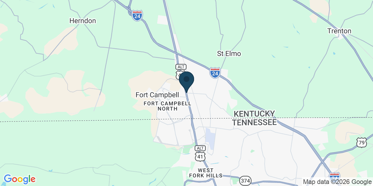 Map showing Oak Grove, Warren County, KY