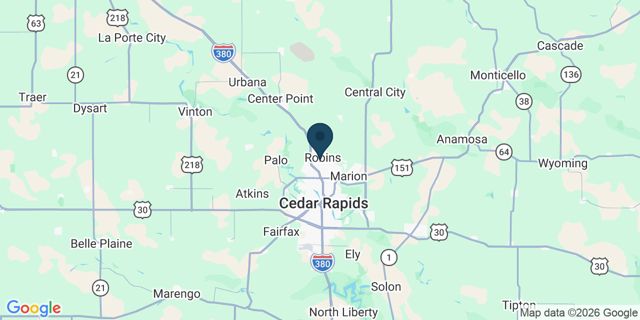 Map showing Linn County, IA