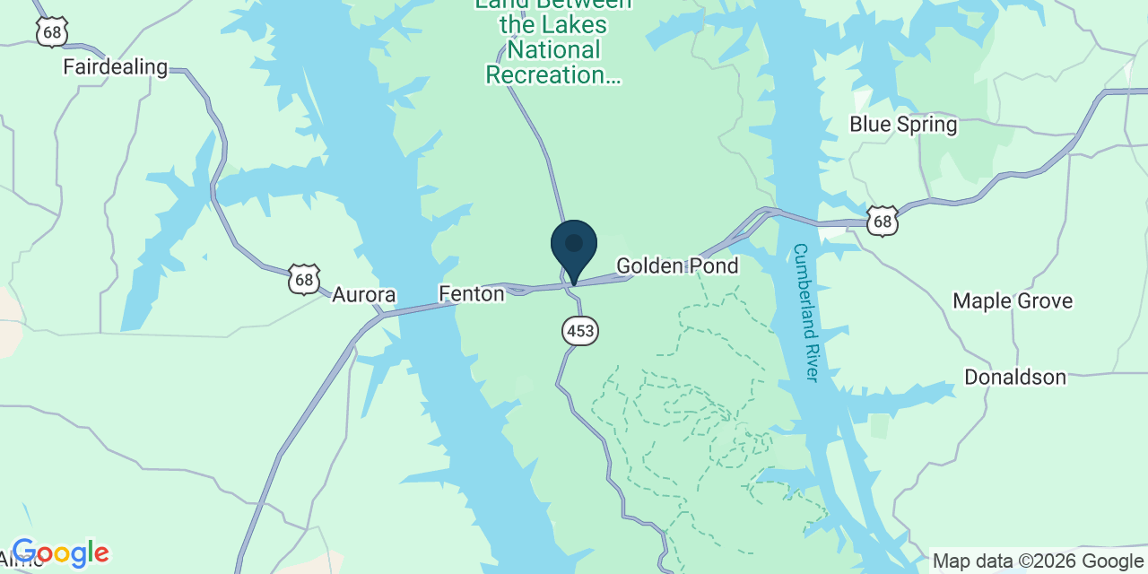 Map showing Golden Pond, Trigg County, KY