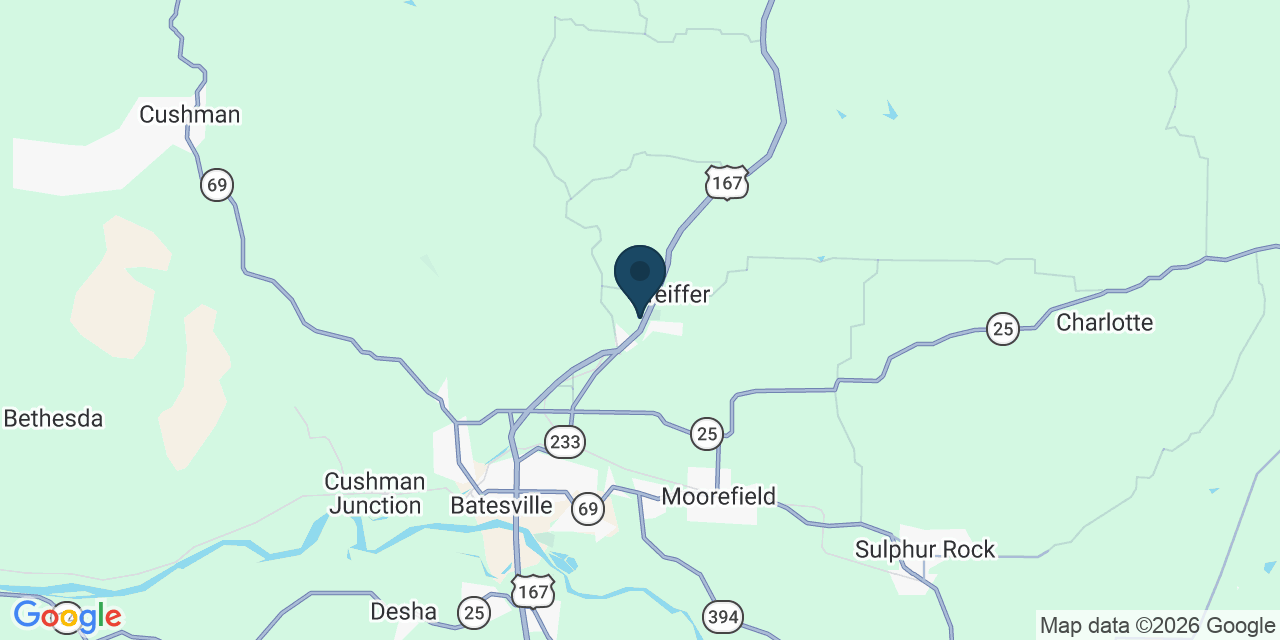 Map showing Newport, Independence County, AR